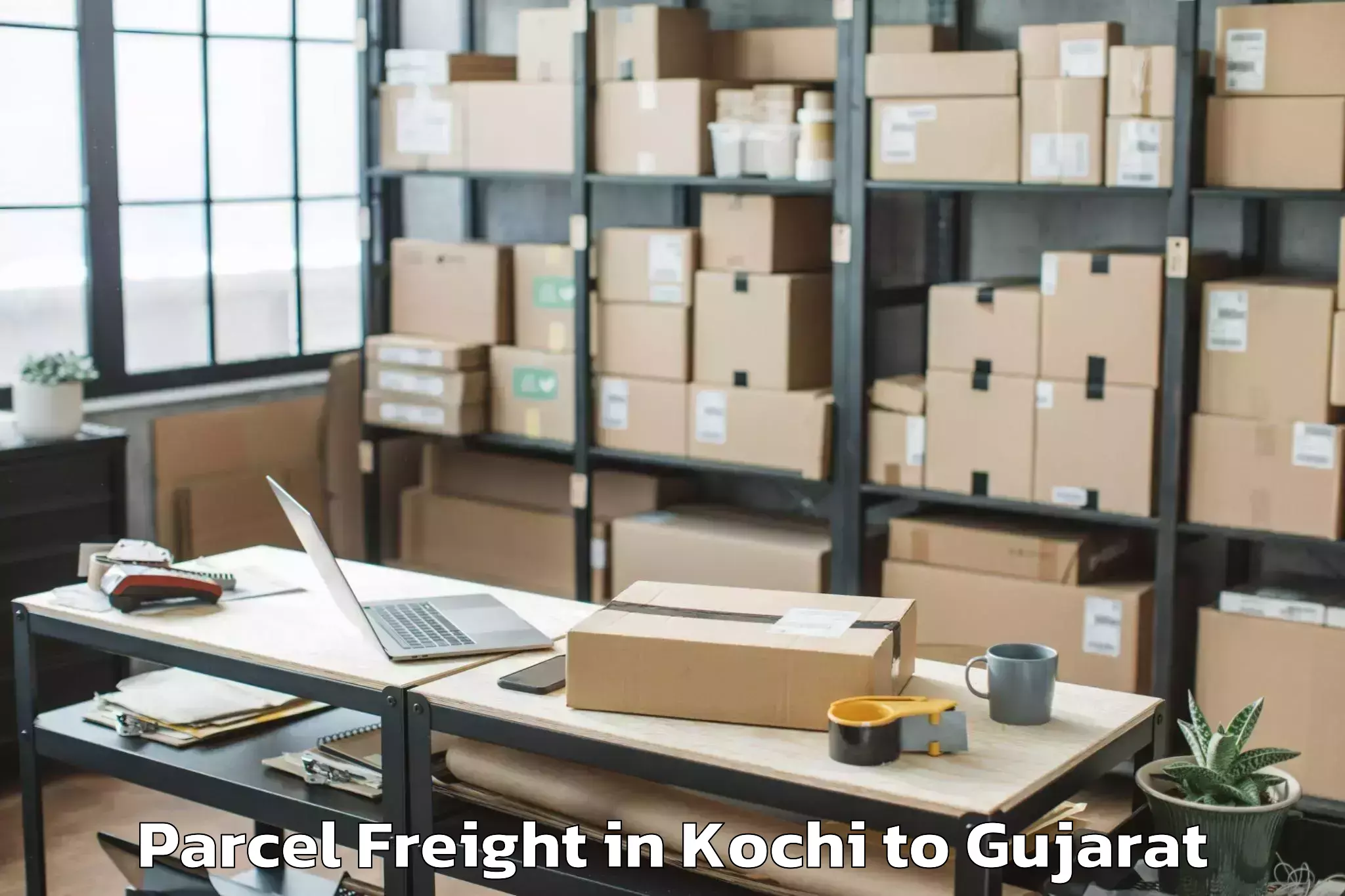 Book Your Kochi to Palladium Ahmedabad Parcel Freight Today